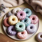 Handmade artisanal Donut soap- pack of 4 (assorted colours)