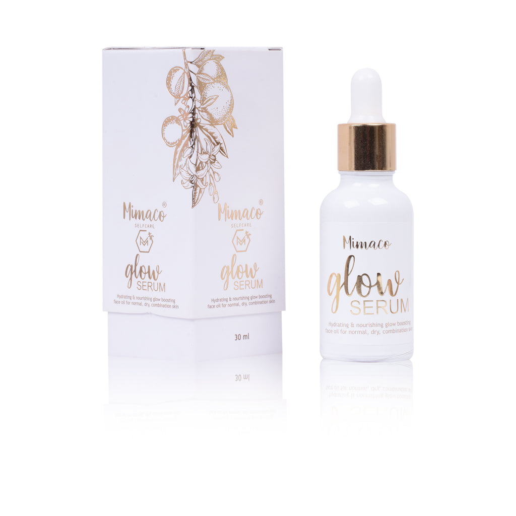 GLOW FACE OIL SERUM (vit-c) hydrating and healing, promotes radiance, enriched with orange oil, jojoba oil and geranium 30ml