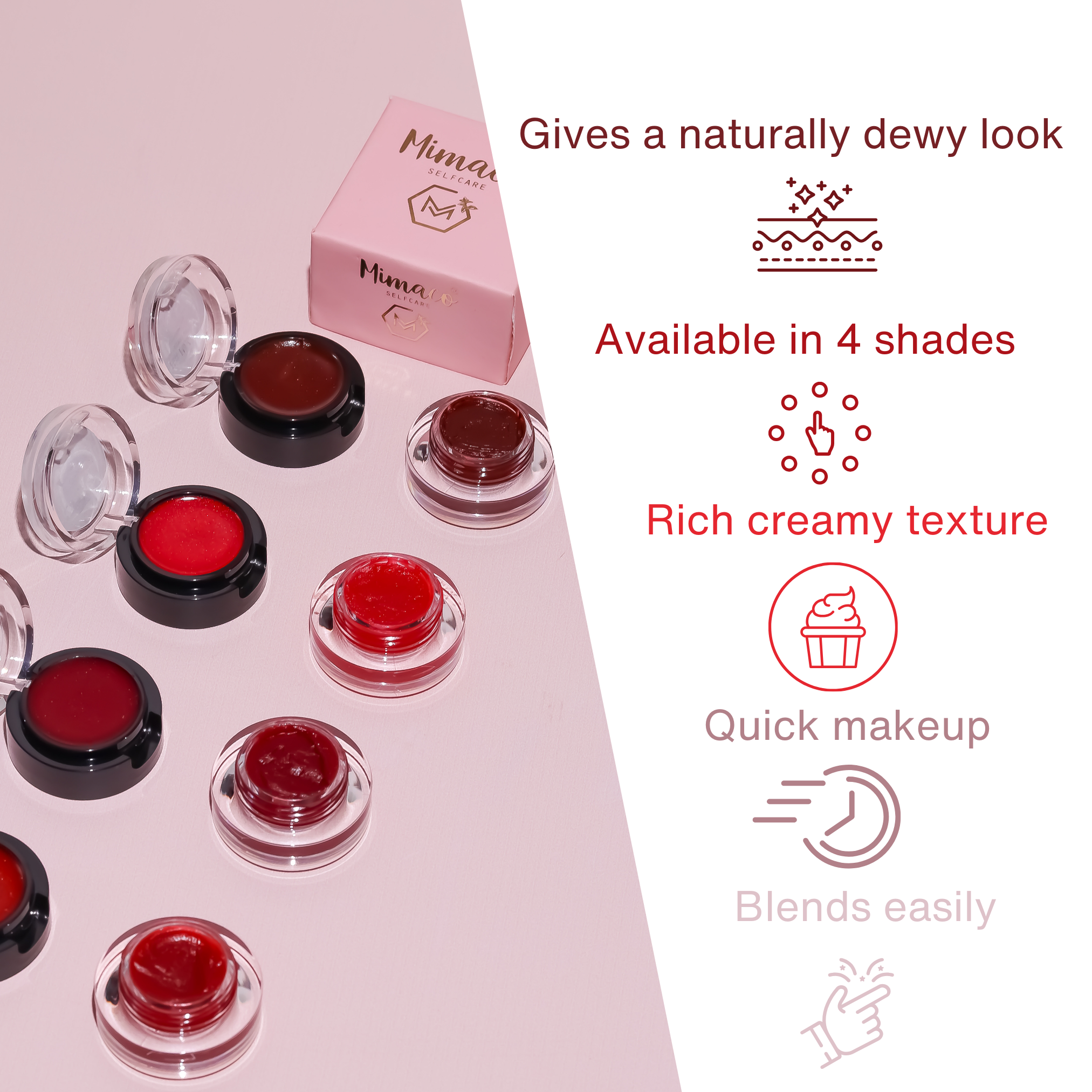 Plum Sunset- LIP AND CHEEK TINT 2 in 1 matte + shimmer variant