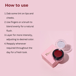Red Sunset- LIP AND CHEEK TINT 2 in 1 matte + shimmer variant