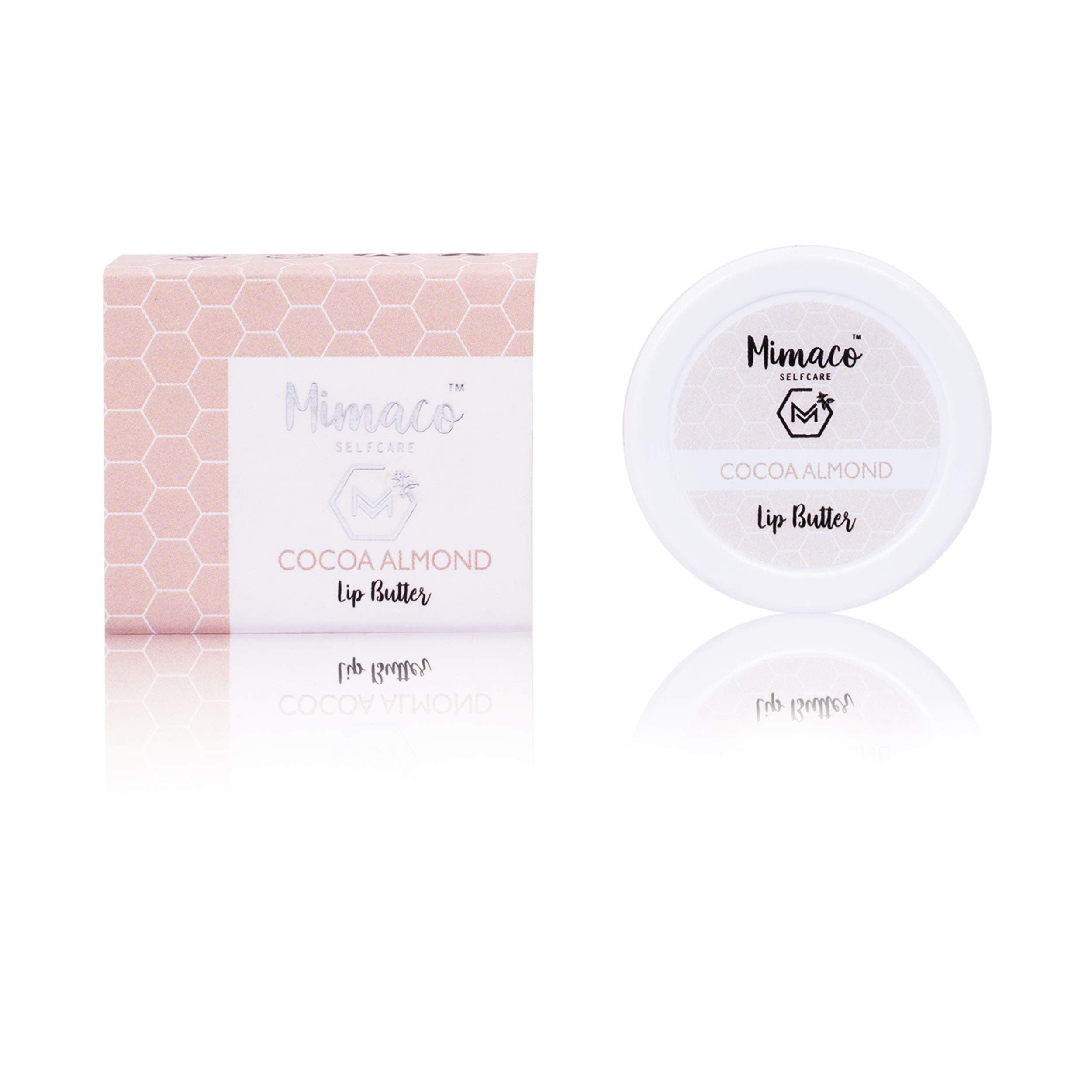 COCOA ALMOND - Lip Butter with cocoa butter and almond oil, nourishes and protects dry chapped lips, non tinted vegan formula 6g